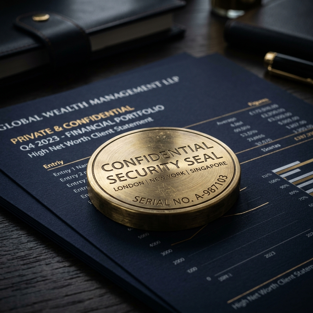 Confidentiality Security Seal on Financial Documents