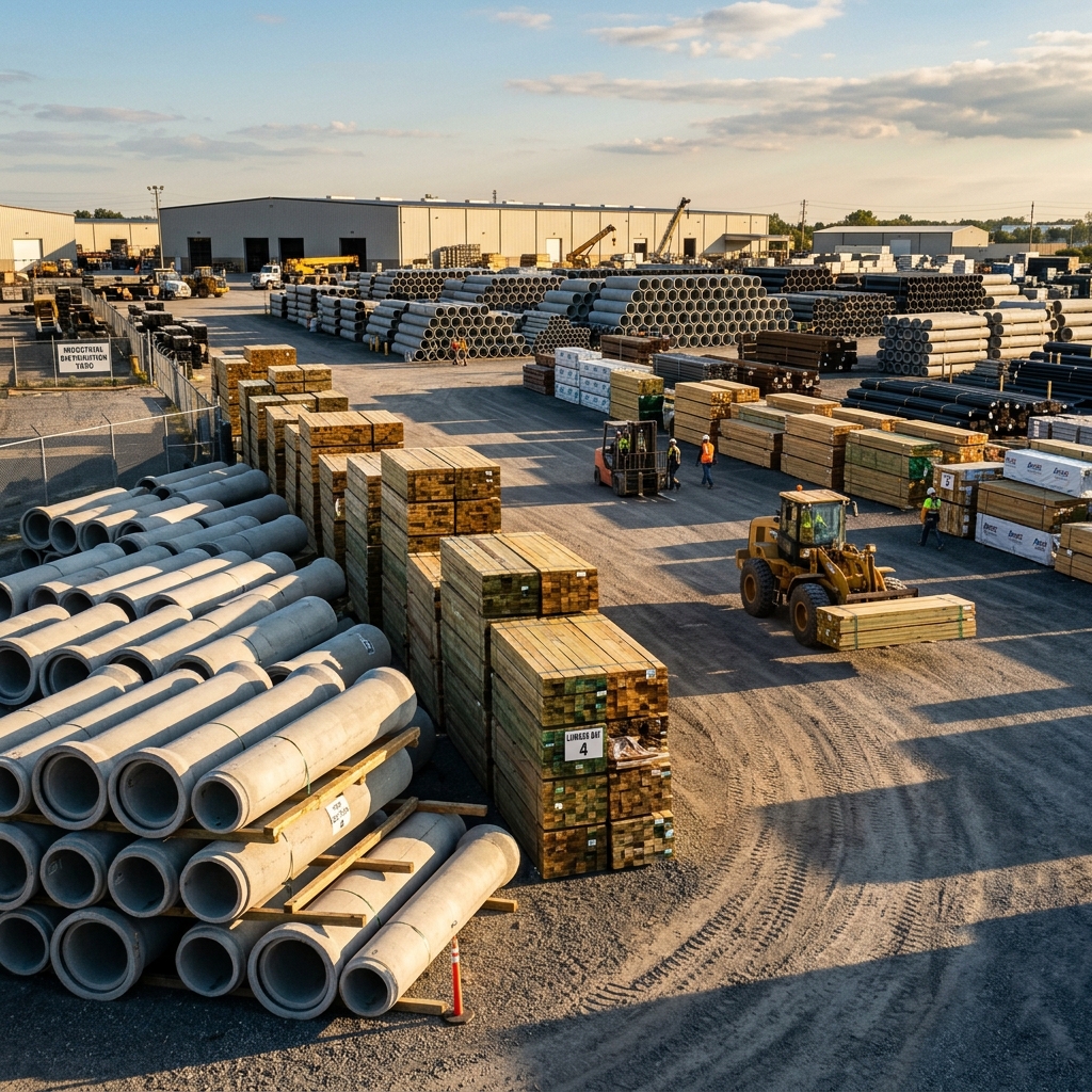 Construction Material Distribution Yard