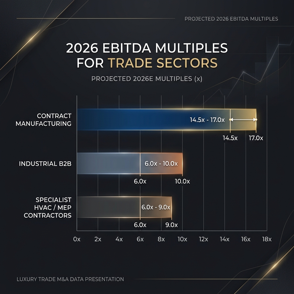 2026 EBITDA M&A Multiples for Contract Manufacturing, Industrial B2B, and HVAC MEP Contractors