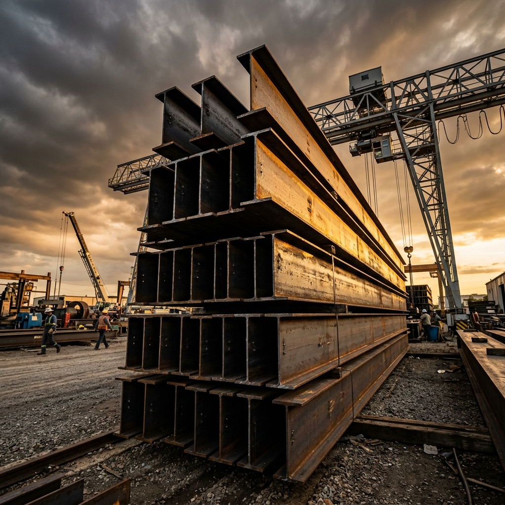 Heavy Industrial Structural Steel Yard